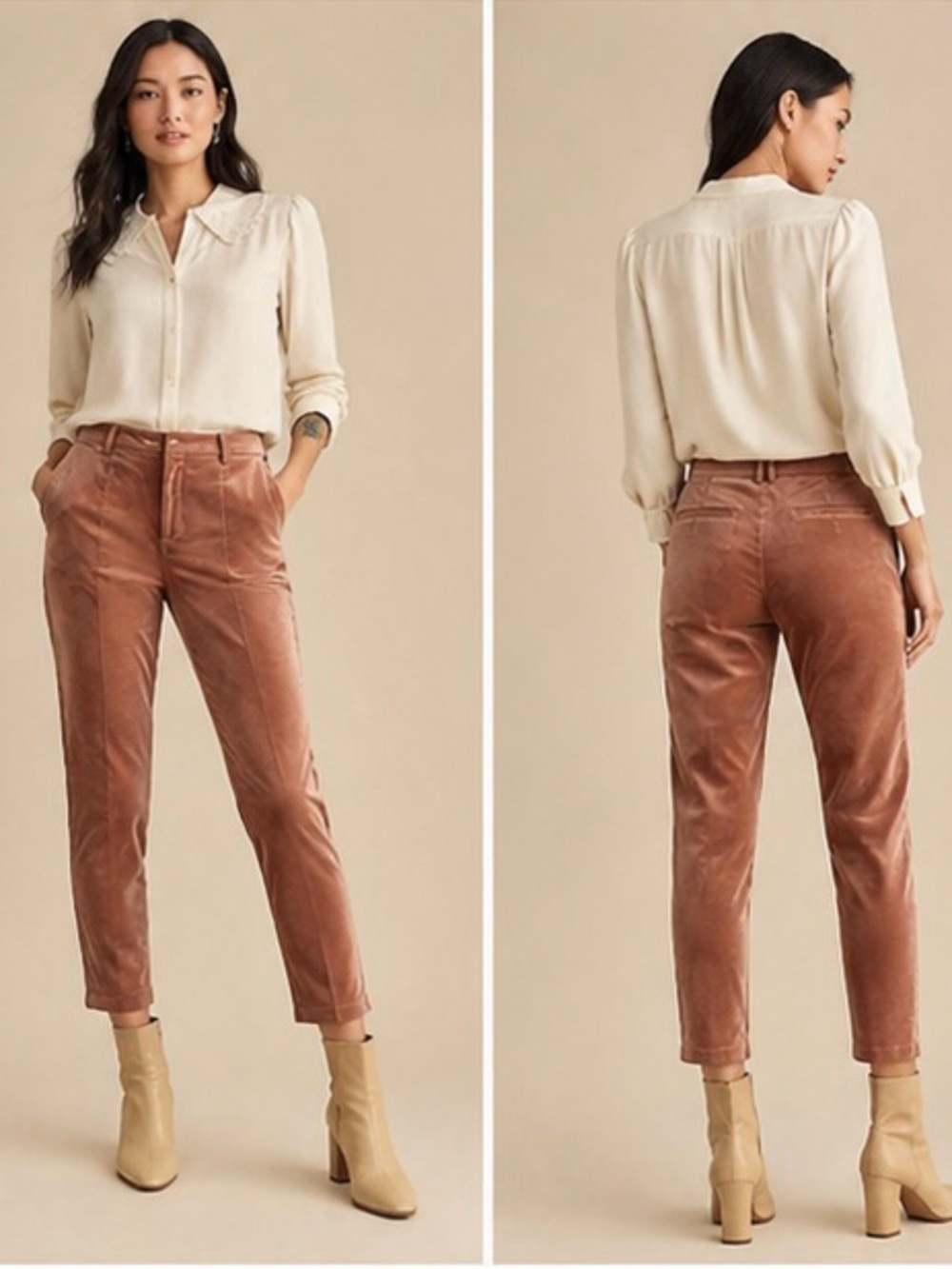Anthropologie The Essential Slim Velvet Pants – Size 8 💗